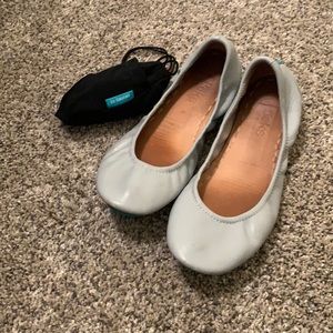 Tieks gray flats